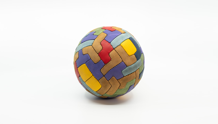 A tetris themed ball, made for BlueScuti (pro tetris player)